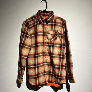 BURTON Orange/Black Flannel, Size S